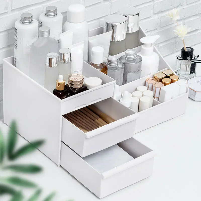 Косметический ящик для хранения настольный пластиковый туалетный столик