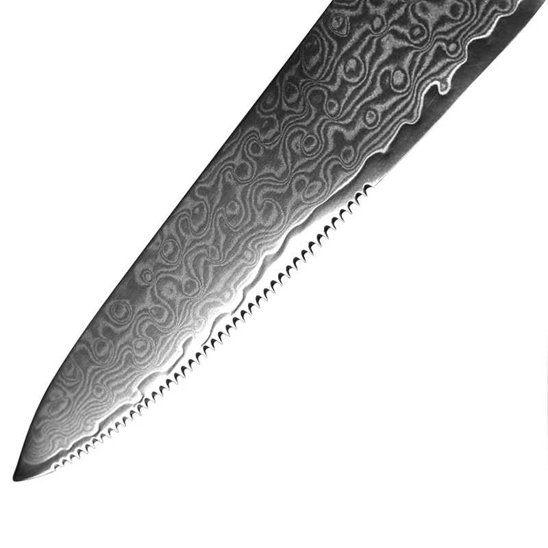 Столовый нож NANHAIONE из дамасской стали 67 слоев Ручка G10 столовые ножи для стейка