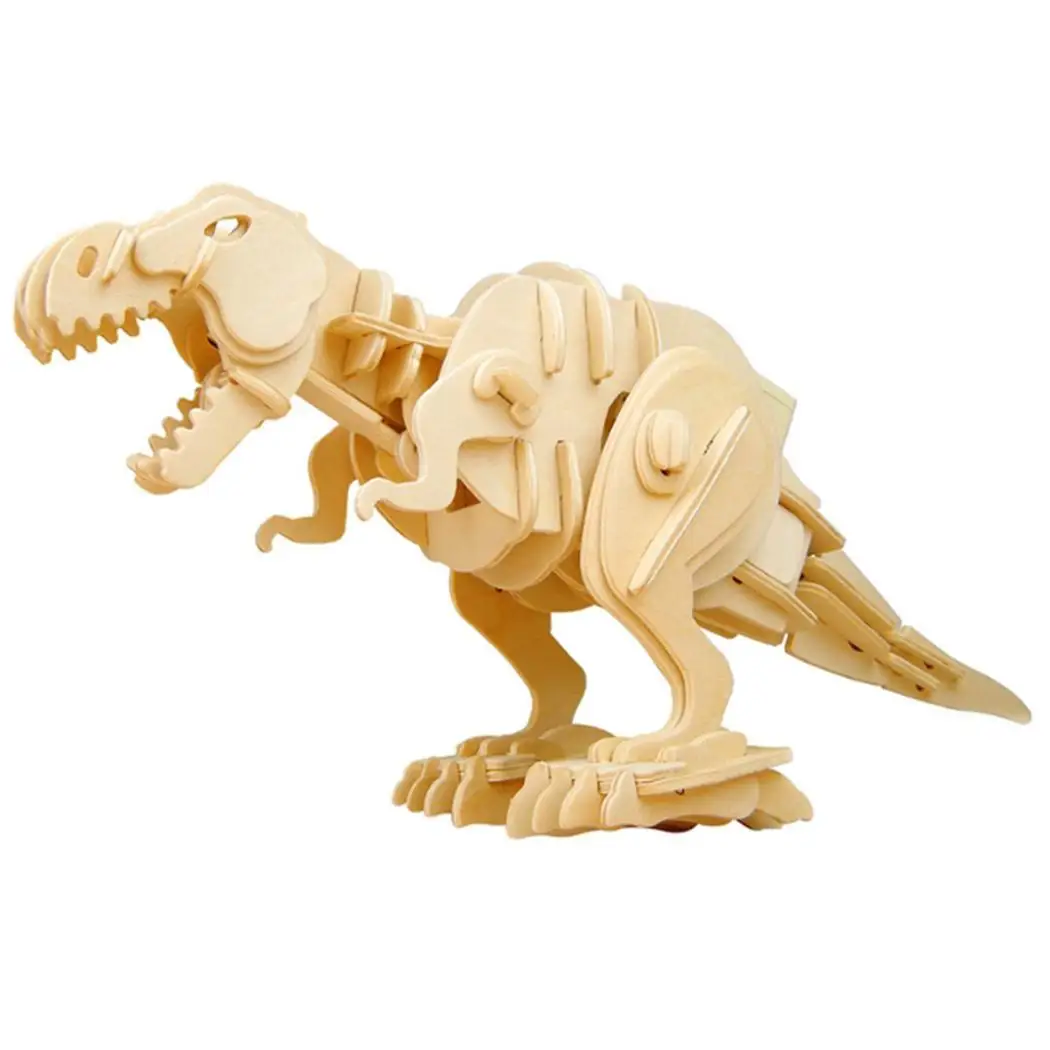 Мини электрический динозавр игрушки DIY головоломка дерево более 6 лет ремесла 260 г