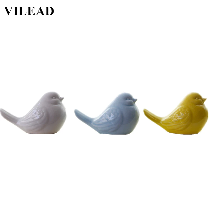 Керамические фигурки 5 1 дюйма в виде птиц 3 цвета декоративная статуя волшебника