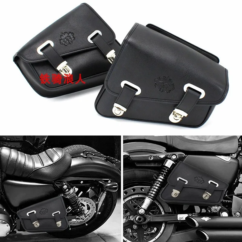 

Bobber PU Leather Moto Tool Bag Chopper Motorcycle Saddlebag For Honda Suzuki Yamaha Harley Cafe Racer Motorbike Saddle Side Bag