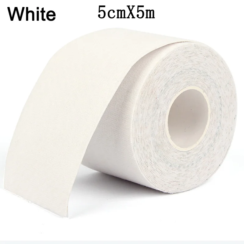 White Медицинский клей, кинезиологическая лента, рулон спандкс, эластопласт, спортивный, ОБВЯЗОЧНЫЙ, фитнес-протектор, водонепроницаемый, спортивный, безопасный, для мышц - Цвет: White