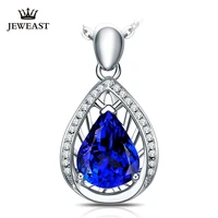 lszb natural tanzanite 18k pure gold pendant real au 750 solid gold upscale trendy classic party fine jewelry hot sell new 2020