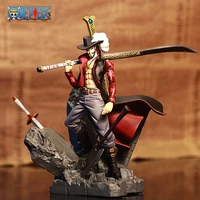 one piece dracule mihawk scultures big anime figure model doll with sword collection decoration luffy toys for children gift