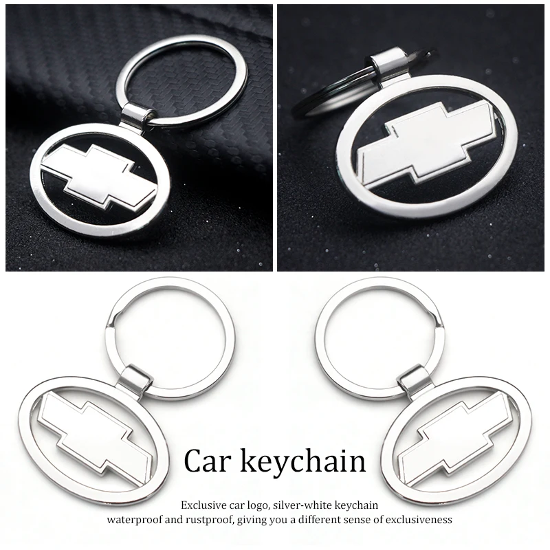 

Anti-lost 3D Metal Car Emblem Keychain Fashion Key Chain Key Ring Decoration For Chevrolet Cavalier Malibu Aveo Auto Accessories