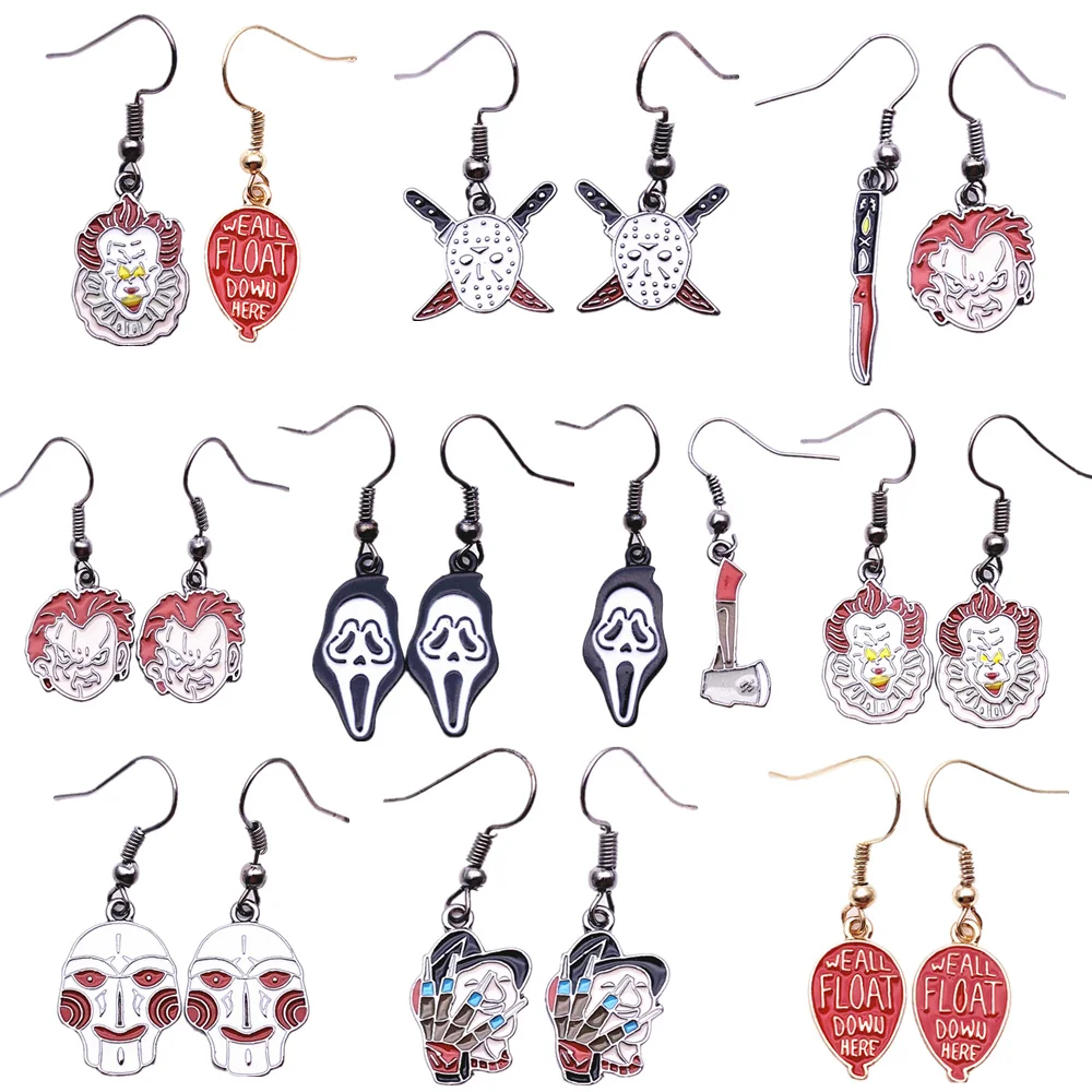 Чаки лицо Stephen Kings Джейсон вурхисс Майкл Майерс крик Фредди Крюгер ужасные серьги