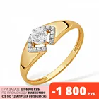 Золотое кольцо с сваровски и фианитами 000-256288 НАШЕ ЗОЛОТО Our gold
