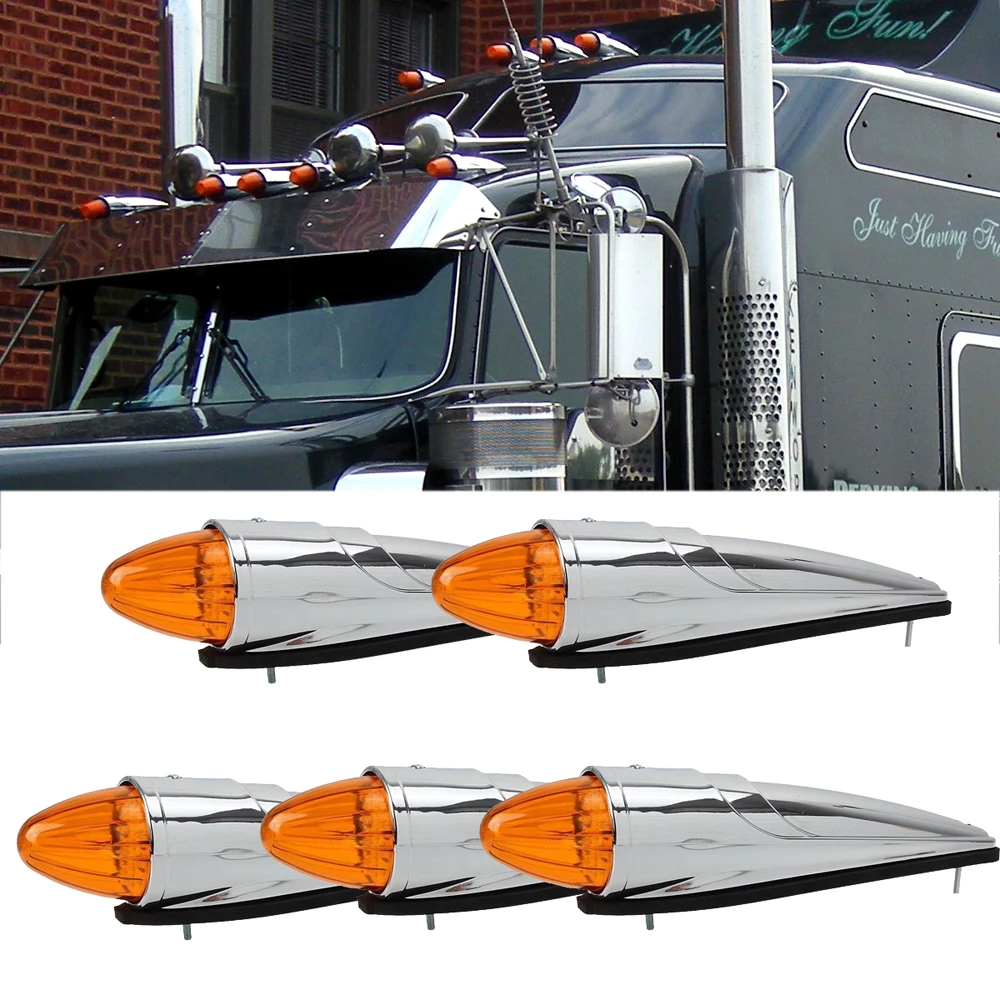 17 Led Автомобильная крыша стробовые сигнальные лампы 12V трейлер желтый габаритный фонарь боковые габаритные огни пуля Stylearker для грузовик kenworth