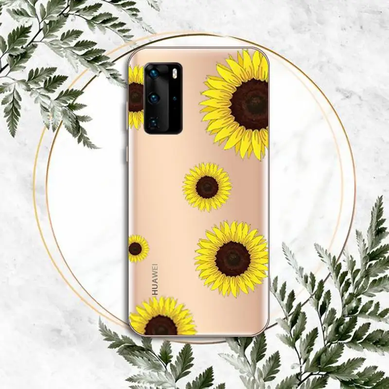 

Pink Cow Print Strawberry cute Phone Case Transparent for huawei P 40 30 20 lite pro smart 2019 honor 8X 10i 10 cover