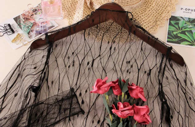 Прозрачная Кружевная нижняя рубашка женская тонкая с длинными рукавами