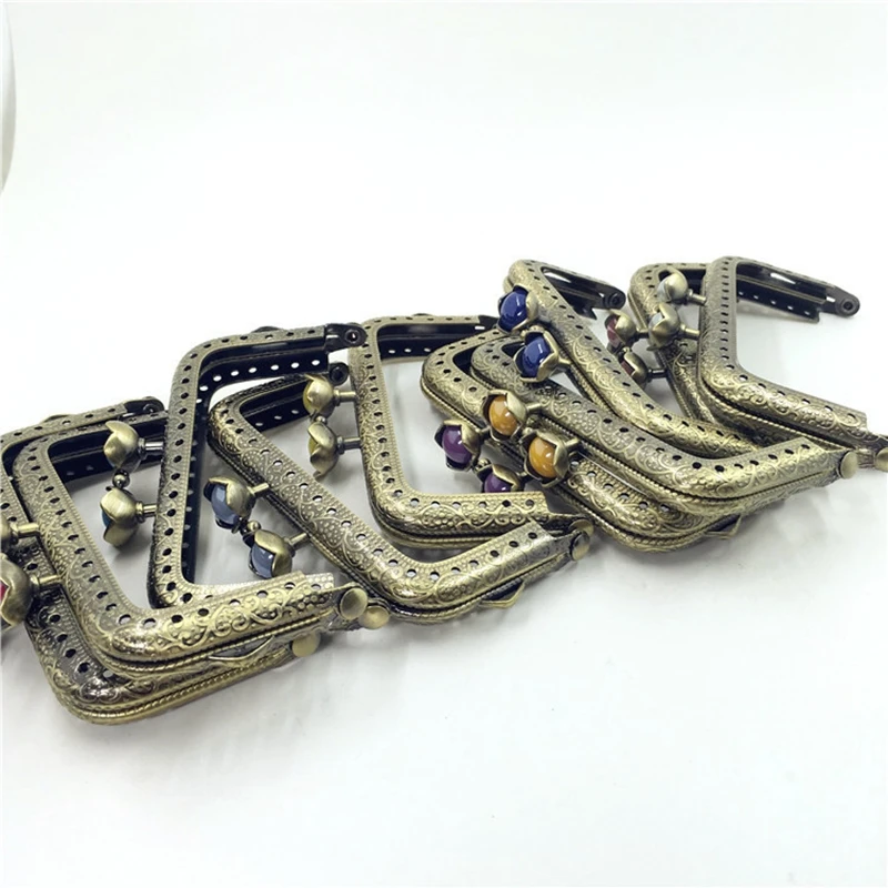 10 шт. 8 5 см лотоса голова квадратная рамка для сумки кошелька с механизмом