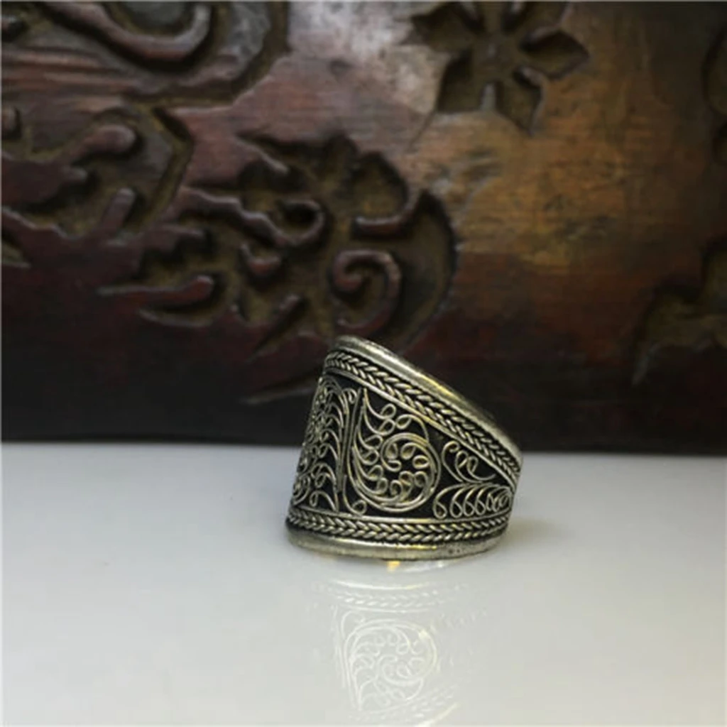 Регулируемое длинное кольцо из сплава|amulet ring|ring ringtibetan silver rings |