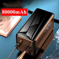 80000mah power bank portable charger led poverbank external battery pack powerbank for iphone 13 12 ipad macbook phones tablets