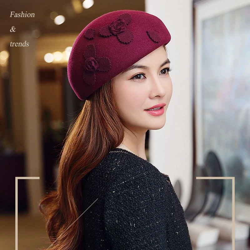 100% австралийские шерстяные шапки для женщин зимняя официальная одежда головной
