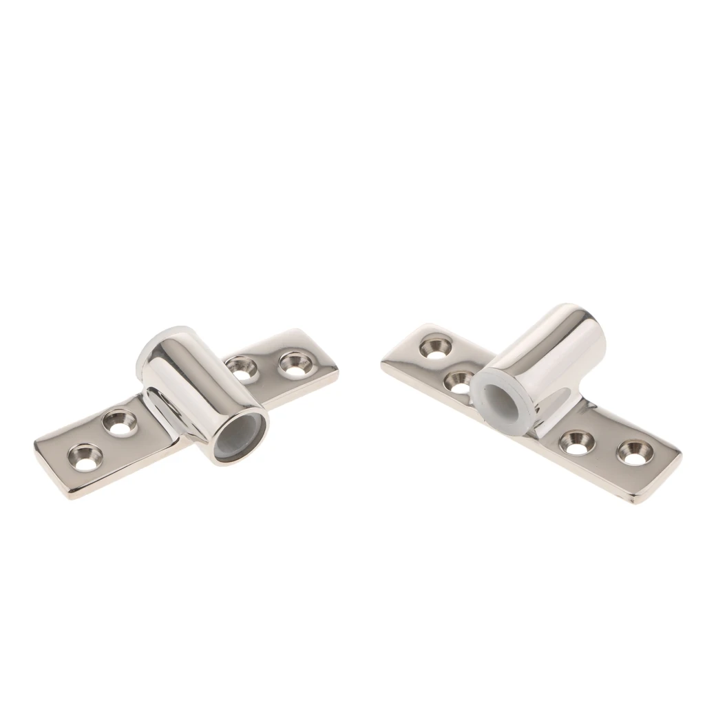 

2 Pieces Side Sockets Stainless Steel Side Mount For Boat, Marine