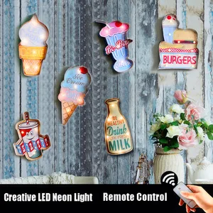 22 стиля, винтажный светодиодный неоновый светильник с дистанционным управлением, рекламный знак для дома, бара, паба, ресторана, кафе, Настенный декор, знак N169