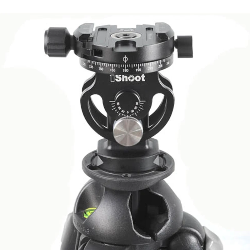 IShoot 2D 360 Вращающаяся шаровая Головка Для Камера штатив монопод Ballhead Quick Release Plate