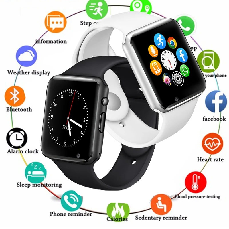 Смарт часы для мужчин телефона Android Apple Watch с поддержкой 2G Sim TF карты 0.3MP камера