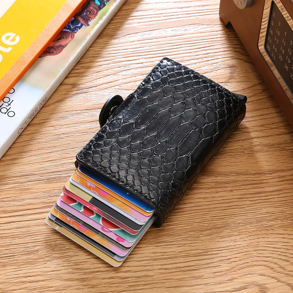 2020 Новый Анти вор RFID кредитный ID держатель для карт из искусственной кожи