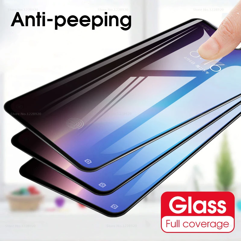 Защитное стекло с полным покрытием экрана для Xiaomi Redmi K20 Note 7 Pro противошпионское