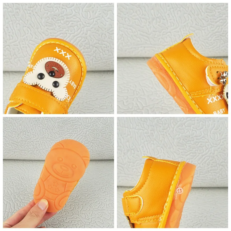 

Autumn Spring First Walkers Toddler Shoes Baby Boys Girls Cartoon Bear Cow Muscle Soft Bottom Non-Slip Baby Shoesdropshipper