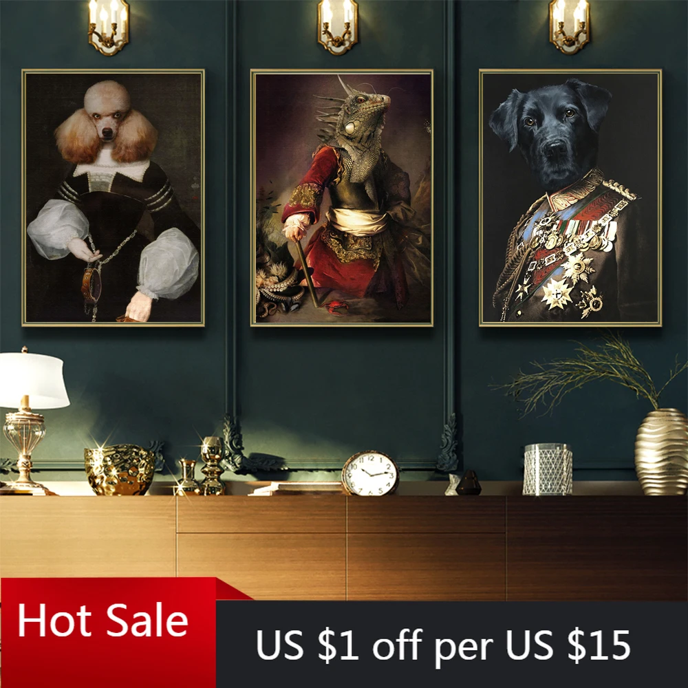 Винтажный настенный художественный Декор собака ретро ностальгия джентльмен