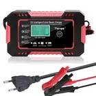 Полностью автоматическое автомобильное зарядное устройство для аккумуляторов 12 В, зарядное устройство для аккумуляторов с цифровым дисплеем, зарядное устройство для ремонта мокрого, сухого, свинцово-кислотного аккумулятора