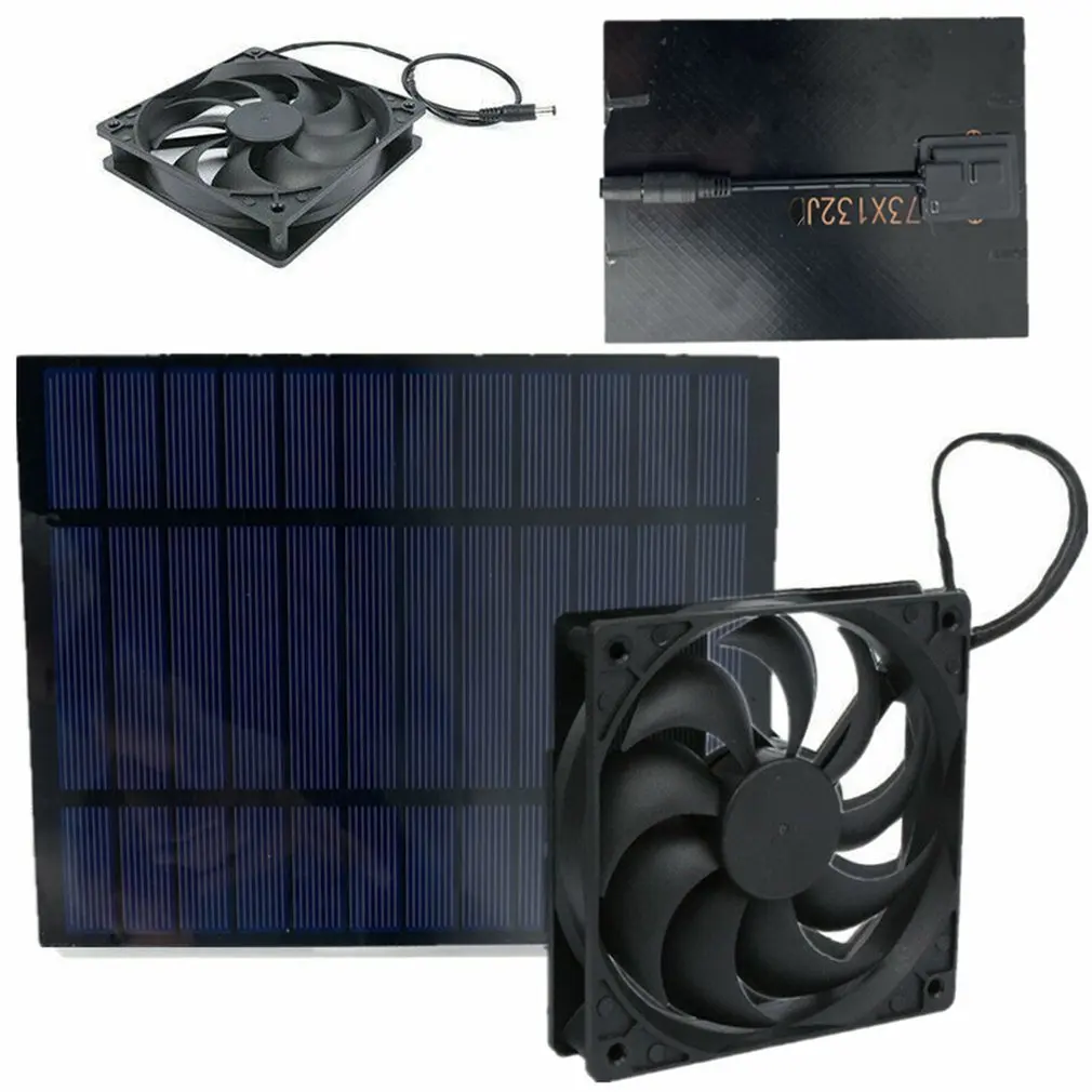 

Monocrystalline Solar Panel Plus Chassis Fan Chicken Cage Ventilation Car Air Flow Fan Powered Fan Mini Fan Solar Exhaust Fan