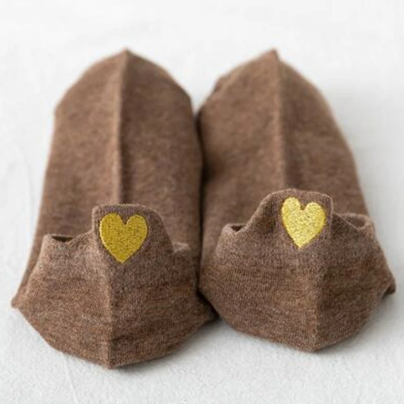 

1 Pairs New Heart Socks Women Cotton Socks Ankle Short Cute Print Heart Casual Funny Sock Fashion Socks