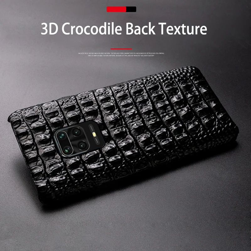 Кожаный чехол для телефона Xiaomi Redmi Note 9S 9 8T 7 K20 K30 Pro Mi se 9T 10 A3 Mix Max 3 Poco F1 X2 крокодиловая задняя