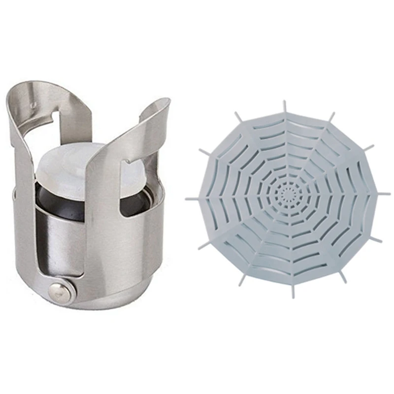 

Cork Preserver Stainless Steel Sparkling Wine Champagne Bottle Stopper With Kitchen Sink Filter