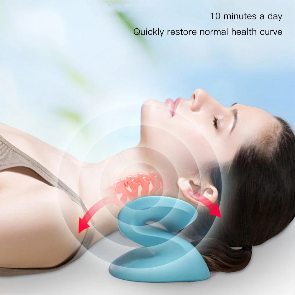 Online Almohada Ortopédica De Espuma Viscoelástica Para Masaje Cervical, Cojín Para Aliviar El Dolor De Cuello, Herramienta De Salud