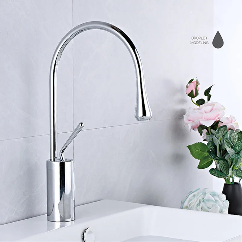 Смесители для раковины латунный Черный Высокий Низкий смеситель с одной ручкой в