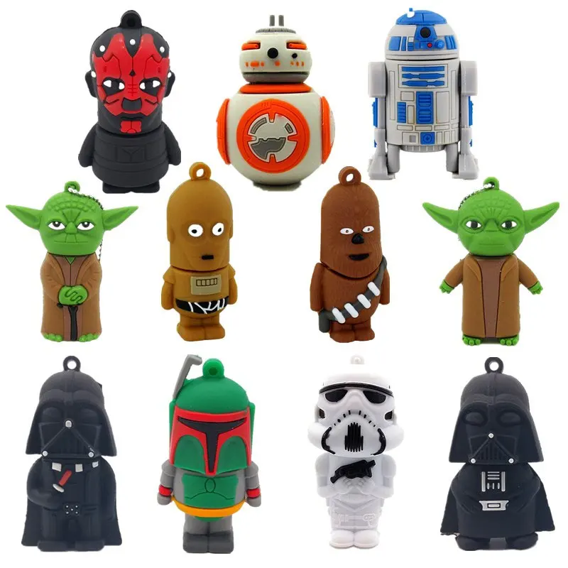 Флешка USB 64GB Флешка в форме героя мультика Звездные войны Дарт Вейдер 128GB 32GB 16GB 8GB4GB Флешка USB флеш-накопитель