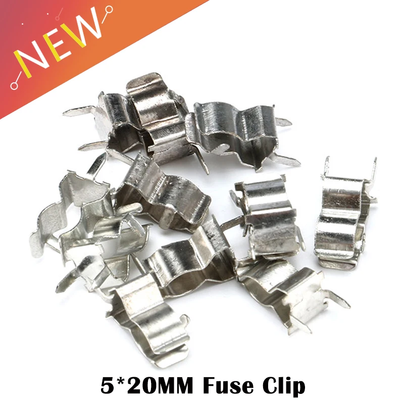 

100pcs/lot 5x20mm fuseholders 5X20 Fuse tube support fuse holder for 5*20 insurance fuse Clip