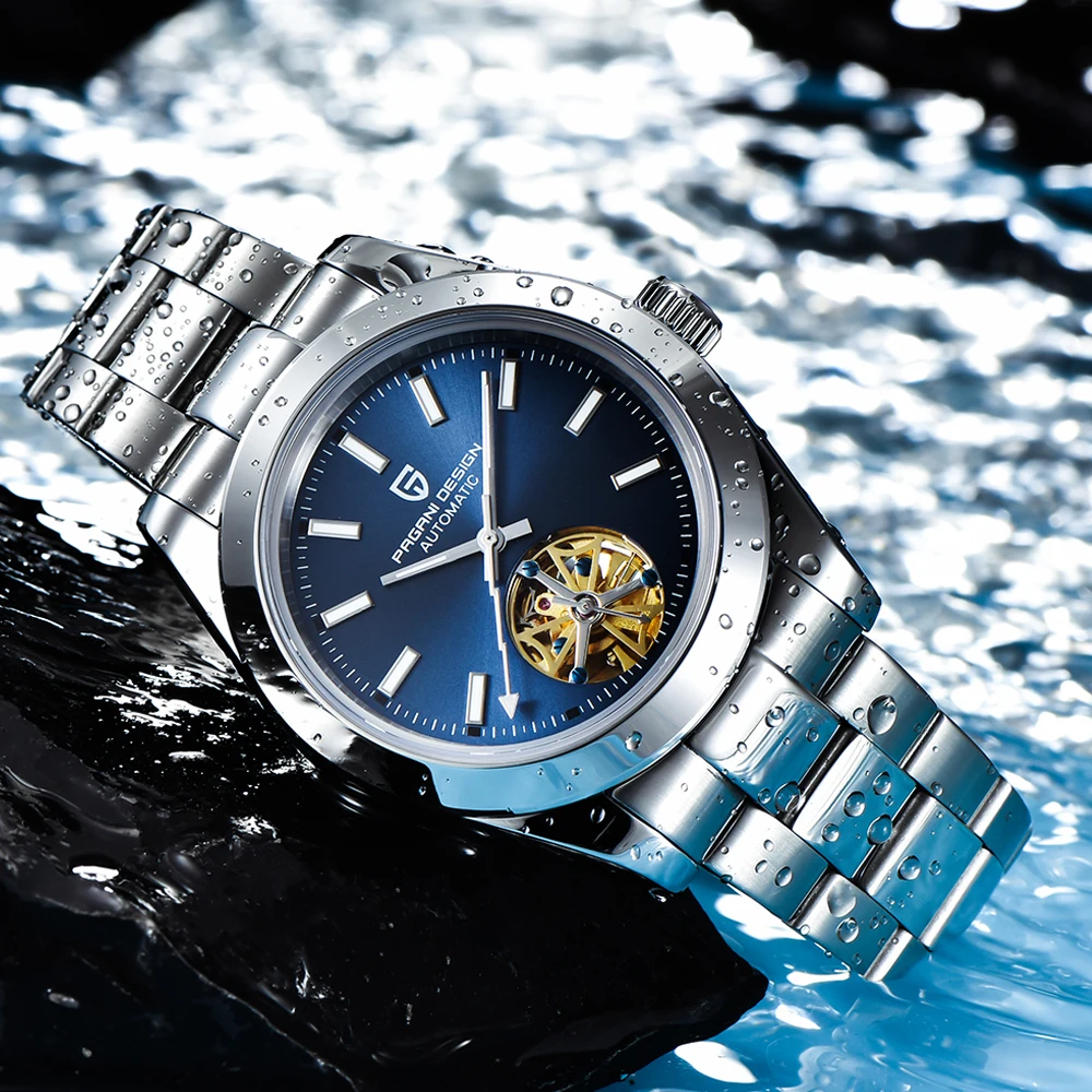 Автоматические сапфировые часы Tourbillon PAGANI дизайнерские водонепроницаемые 100 м