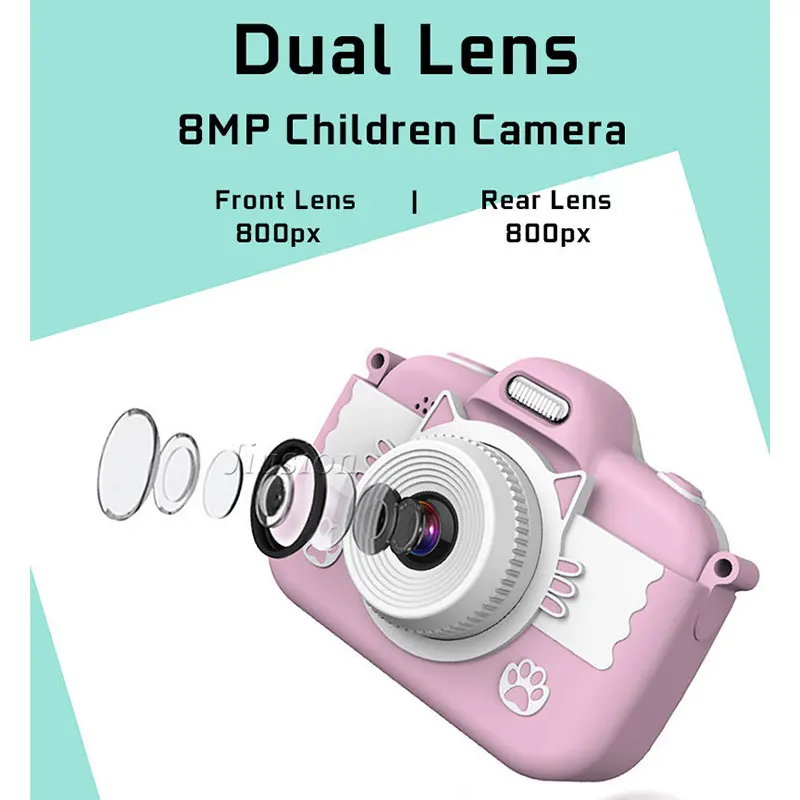 3 0 дюймовый HD экран мини цифровая камера детская мультяшная Милая игрушки