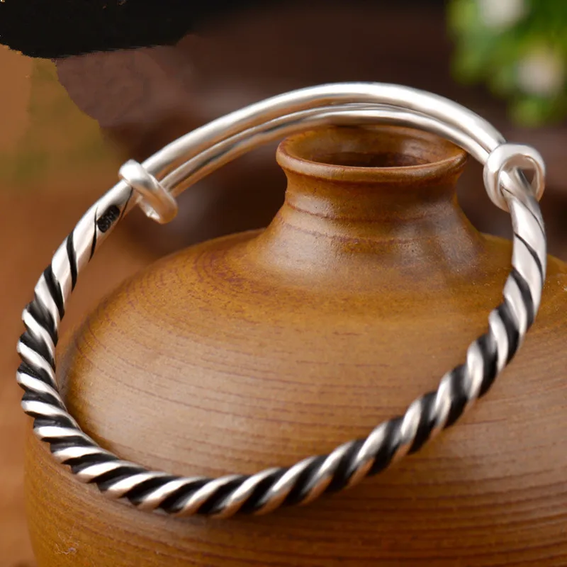 

Женский винтажный браслет из серебра 925 пробы, с Шармами