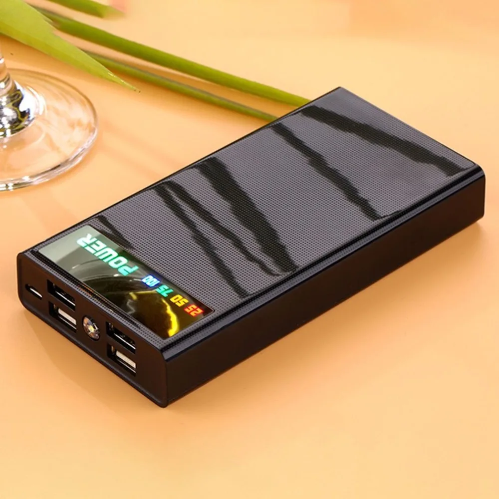 Внешний аккумулятор, светодиодный светильник, 4 usb порта, цифровой дисплей, сделай сам, сварочный внешний аккумулятор, комплекты, питание от 6x18650 батарей