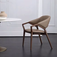 louis fashion italian minimalist solid wood dining chair nordic modern designer household leather hotel conference room