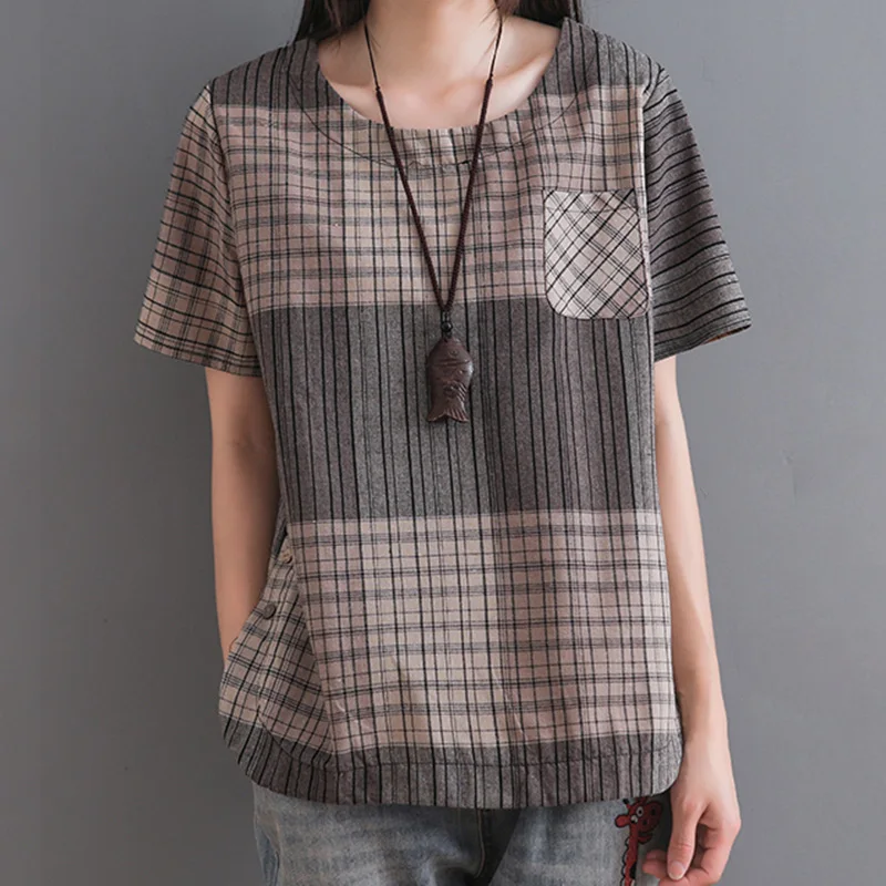 Корейская мода женская хлопковая летняя блузка с напуском короткая рубашка в