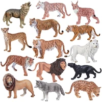 simulated animal model toys jungle animal big black leopard white male lioness lioness tiger wolf children gift toys educational