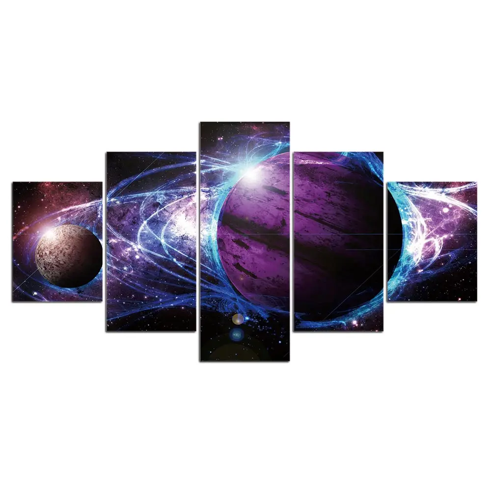 Звездное небо печати плакатов земли рисунок с Луной для Гостиная Обложка