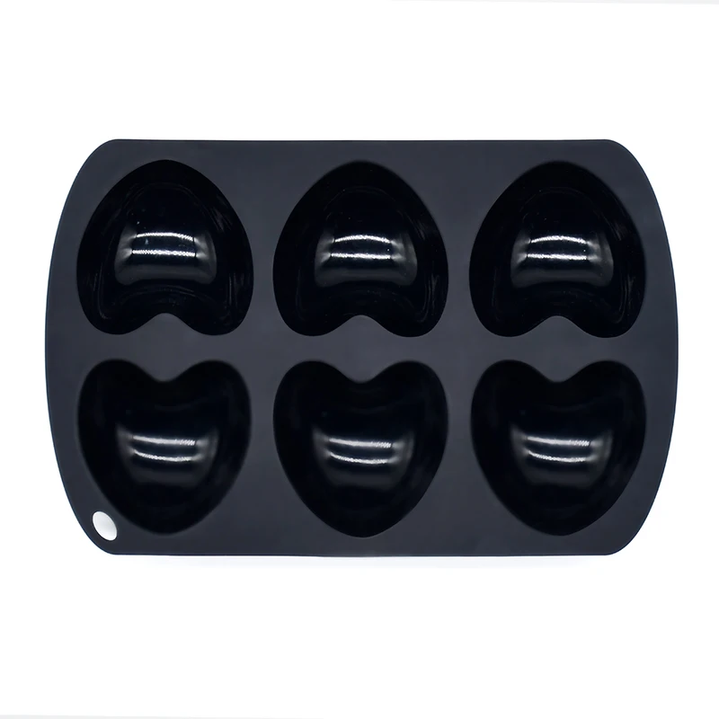

6 Cavity Diamond Love Silicone Cake Molds For Baking 3D Heart Shape Mould Fondant Chiffon Mousse Chocolate Kitchen Baking Tools