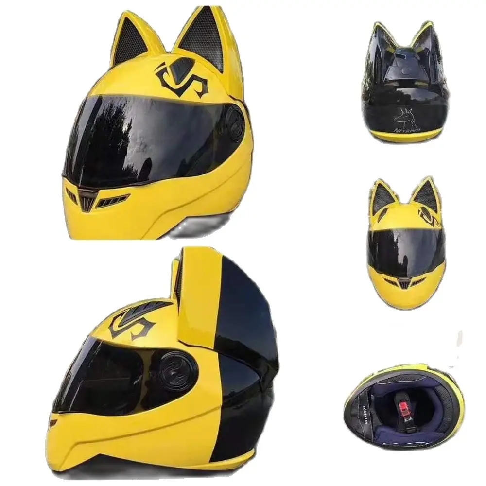 Классный желтый шлем для ушей автомобильный езды на мотоцикле противотуманный