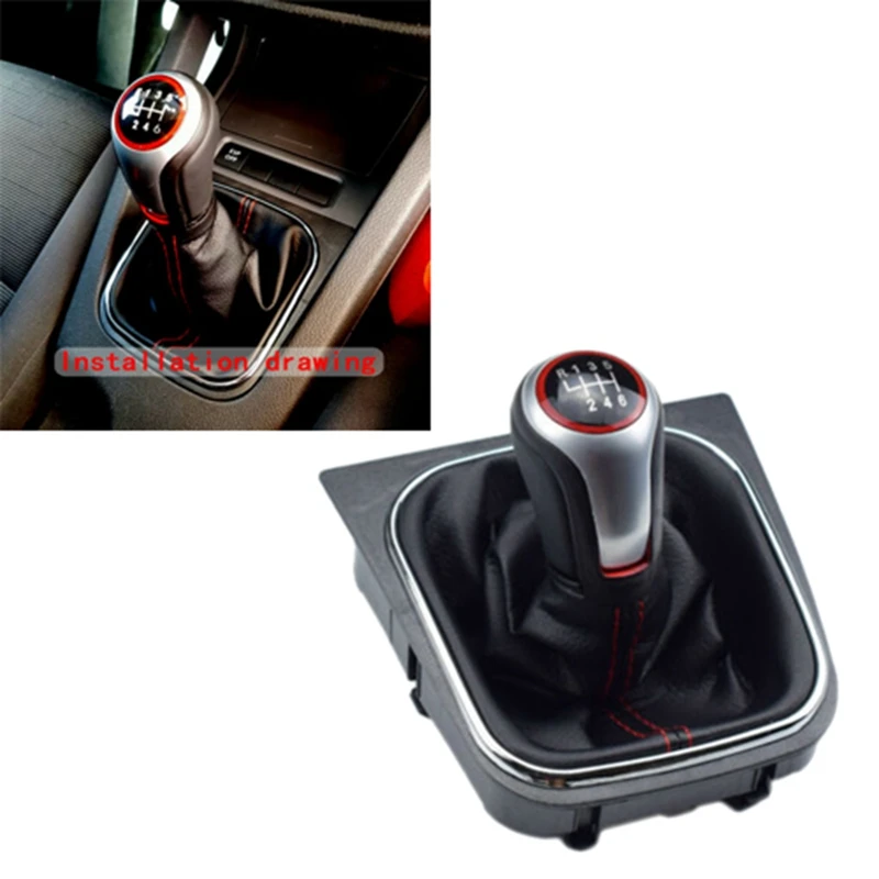6 скоростей рычага переключения передач и крышка ботинка для Volkswagen Golf MK5 MK6