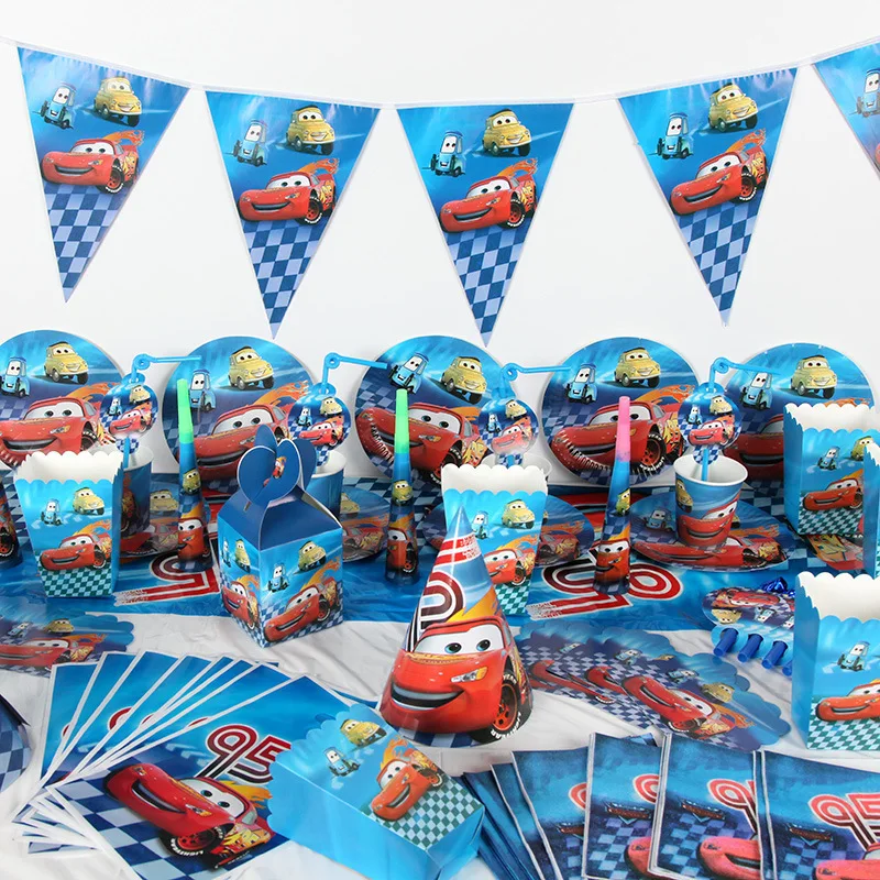 

Car Glitter and Miracle Party Supplies Car Birthday Party Decoration Gifts Children's Toys Disposable Tableware