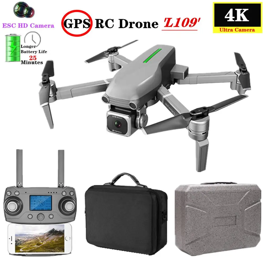 Квадрокоптер L109 складной с GPS Wi Fi FPV VS F11 SG906|Квадрокоптер дистанционным