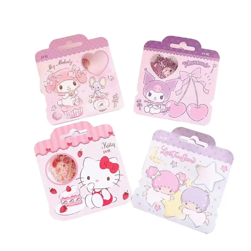 

Sanriod Kawaii Мультфильм Аниме серия Kitty Mymelody Kuromi Милая симфония водонепроницаемый стикер пакет для маленьких мальчиков девочек праздничный под...