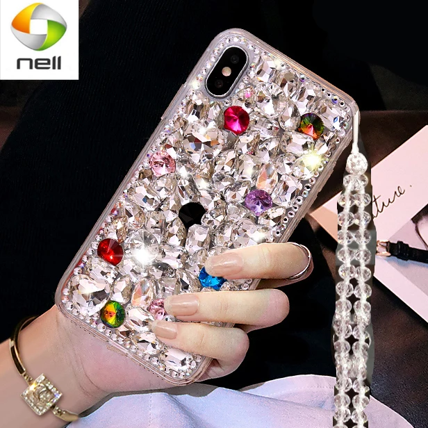 

DIY Girl Style Glitter Diamond Phone Case Huawei Honor 30 30S 20 Pro 10i 10 Lite 9X 9A 8C 8S 8A 8X View 30 20 Play 4TPro shell